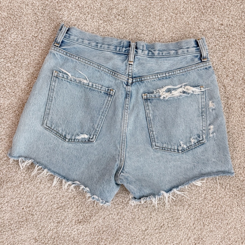 AGOLDE Dee Light Wash Distressed Denim Shorts size 28 - Picture 9 of 9